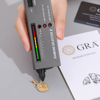 Pendentif lion en moissanite et argent sterling