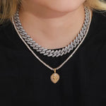 MOISSANITE LION PENDANT IN STERLING SILVER