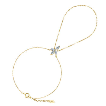 MOISSANITE MARQUISE CLUSTER HAND HARNESS IN STERLING SILVER