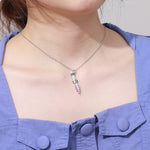 MOISSANITE MISSILE FLAME PENDANT IN STERLING SILVER