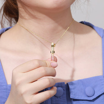 Pendentif flamme de missile en moissanite en argent sterling