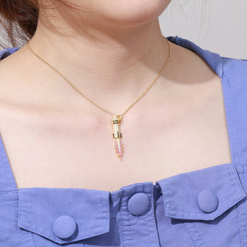 Pendentif flamme de missile en moissanite en argent sterling