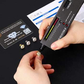 MOISSANIT-ACHTAGS-OHRSTÖSSE AUS STERLINGSILBER