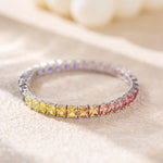 MOISSANITE RAINBOW BRACELET IN STERLING SILVER