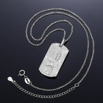 MOISSANITE RIFLE PENDANT NECKLACE IN STERLING SILVER