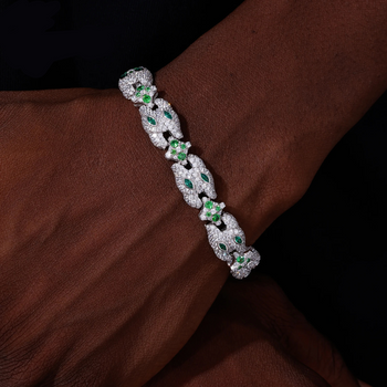 Bracelet de tennis en argent sterling serti de diamants et de moissanite 