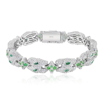 Bracelet de tennis en argent sterling serti de diamants et de moissanite 