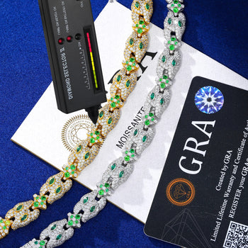 Bracelet de tennis en argent sterling serti de diamants et de moissanite 