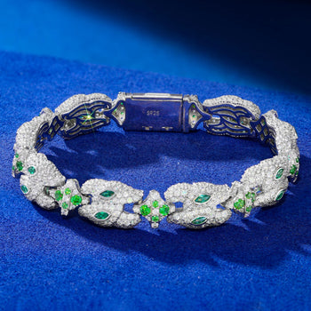 Bracelet de tennis en argent sterling serti de diamants et de moissanite 