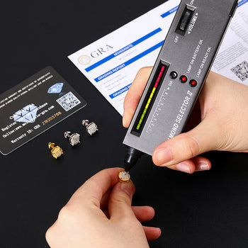 Runde Ohrstecker aus Sterlingsilber mit Moissanit