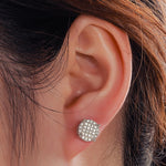 MOISSANITE ROUND STUD EARRINGS IN STERLING SILVER