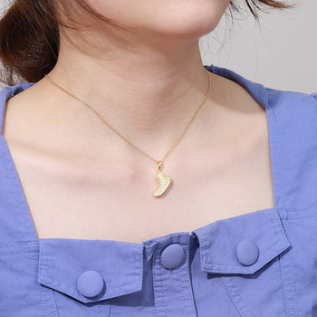 Pendentif breloque chaussure en moissanite en argent sterling