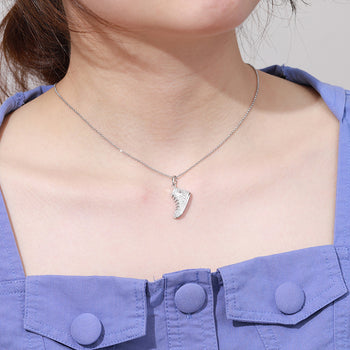 Pendentif breloque chaussure en moissanite en argent sterling