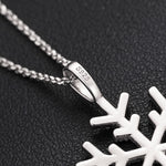 MOISSANITE SNOWFLAKE PENDANT IN STERLING SILVER {STYLE 2}