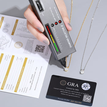 PENDENTIF SOLITAIRE MOISSANITE EN ARGENT STERLING