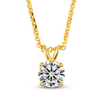 MOISSANITE SOLITAIRE PENDANT IN STERLING SILVER