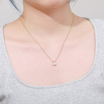 PENDENTIF SOLITAIRE MOISSANITE EN ARGENT STERLING