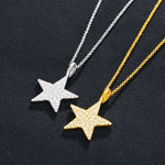 MOISSANITE STAR PENDANT NECKLACE IN STERLING SILVER