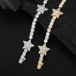 MOISSANITE STAR TENNIS BRACELET IN STERLING SILVER