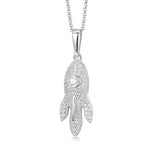 MOISSANITE SUBMARINE PENDANT IN STERLING SILVER