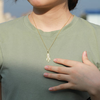 Pendentif sous-marin en moissanite et argent sterling