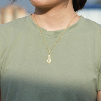 Pendentif sous-marin en moissanite et argent sterling