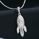 MOISSANITE SUBMARINE PENDANT IN STERLING SILVER