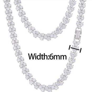 MOISSANITE THREE STONE HEART TENNIS LINK CHAIN NECKLACE OR BRACELET IN STERLING SILVER