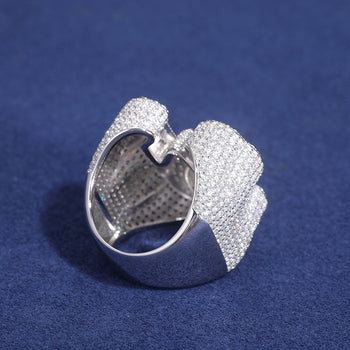 Bague de championnat en argent sterling avec moissanite W