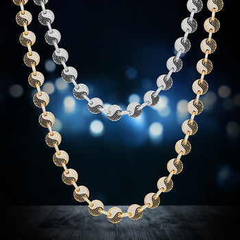 BRACELET/COLLIER EN ARGENT MASSIF ET MISSANITE AVEC MAILLE YIN YANG