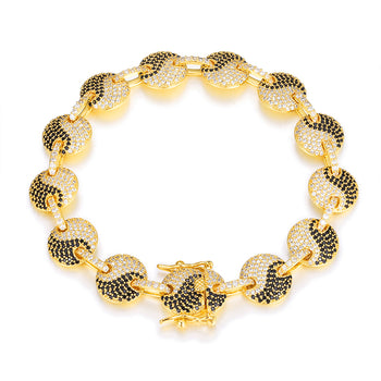 BRACELET/COLLIER EN ARGENT MASSIF ET MISSANITE AVEC MAILLE YIN YANG