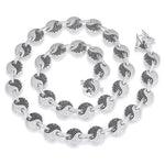 MOISSANITE YIN YANG LINK CHAIN BRACELET/NECKLACE IN STERLING SILVER