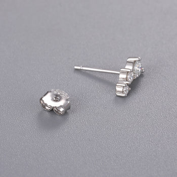 MOISSANIT-OHRSTÖSSE MIT STERNBILD-MODUS AUS STERLINGSILBER