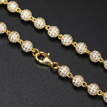 MOISSANITE DIAMOND BEAD LINK BRACELET IN STERLING SILVER - IVORY & EBONY