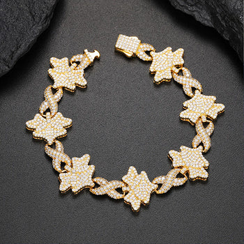 MOISSANITE INFINITY BLING BRACELET IN STERLING SILVER - IVORY & EBONY