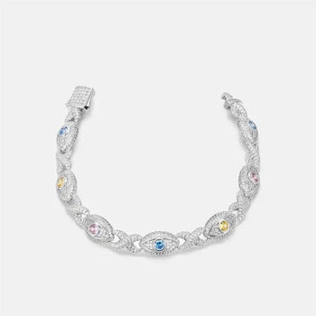 MOISSANITE INFINITY EYE BRACELET IN STERLING SILVER - IVORY & EBONY