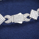 MOISSANITE INFINITY DIAMOND BRACELET IN STERLING SILVER