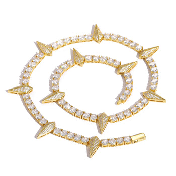 MOISSANITE DIAMOND BLACK PANTHER CHOKER TENNIS CHAIN IN STERLING SILVER