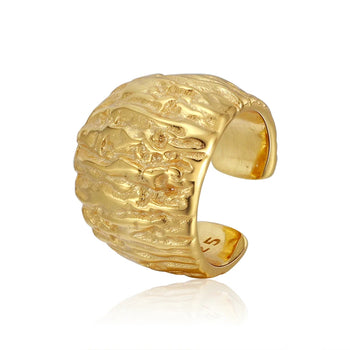 MOLTEN WAVE EAR CUFF EARRING IN STERLING SILVER