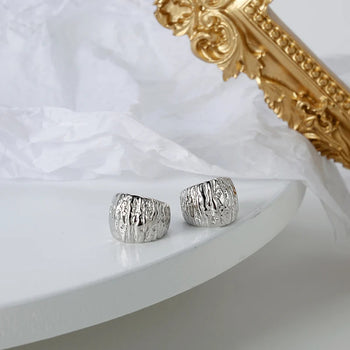 MOLTEN WAVE EAR CUFF EARRING IN STERLING SILVER