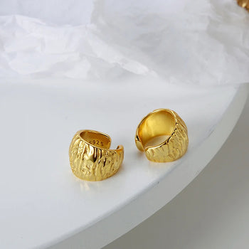 MOLTEN WAVE EAR CUFF EARRING IN STERLING SILVER