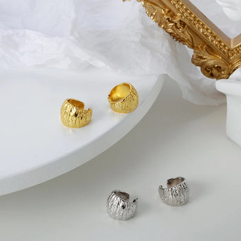 MOLTEN WAVE EAR CUFF EARRING IN STERLING SILVER