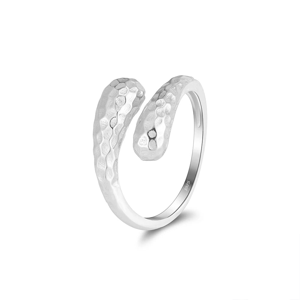 MOLTEN WRAP OPEN RING IN STERLING SILVER