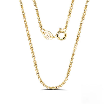 Collier à maillons croisés en argent massif 