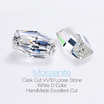 DIAMANT EN LIBRE DE MOISSANITE TAILLÉE EN FÛT OCTOGONAL