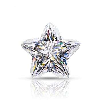 DIAMANT EN VRAC DE MOISSANITE TAILLÉE EN ÉTOILE À PENTAGRAMME ANCIEN