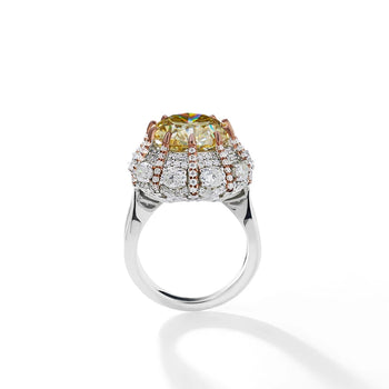 ORNATE MOISSANITE OVAL CUT RING IN STERLING SILVER