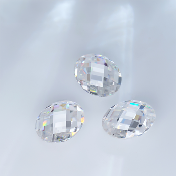 DIAMANT EN LIBRE DE MOISSANITE TAILLÉE EN ROSE OVALE