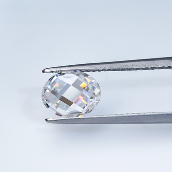 DIAMANT EN LIBRE DE MOISSANITE TAILLÉE EN ROSE OVALE