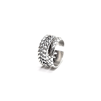 Stacked Ring in Sterling Silver - IVORY & EBONY